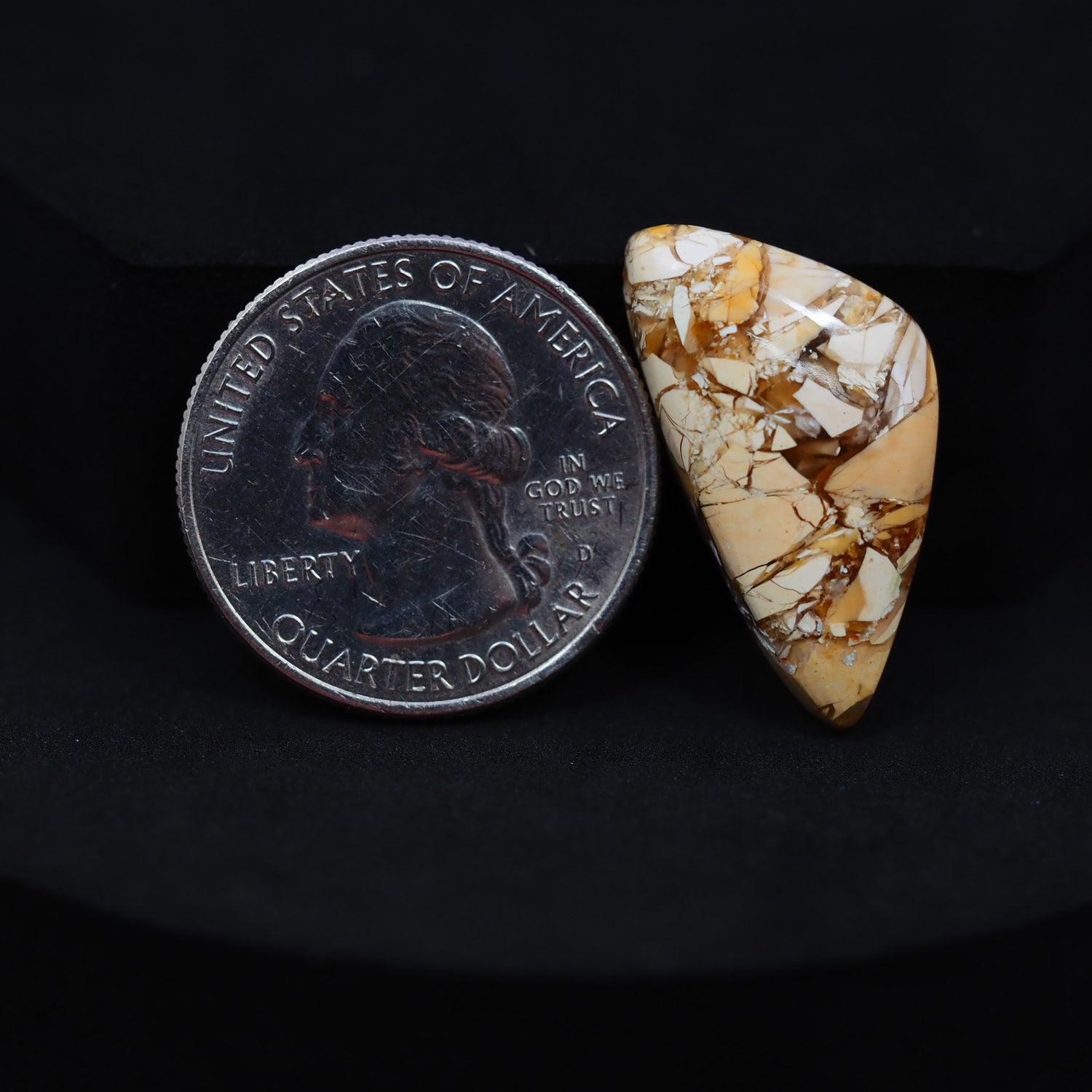 Brecciated Mookaite Cabochon 27x14mm 12ct Freeform