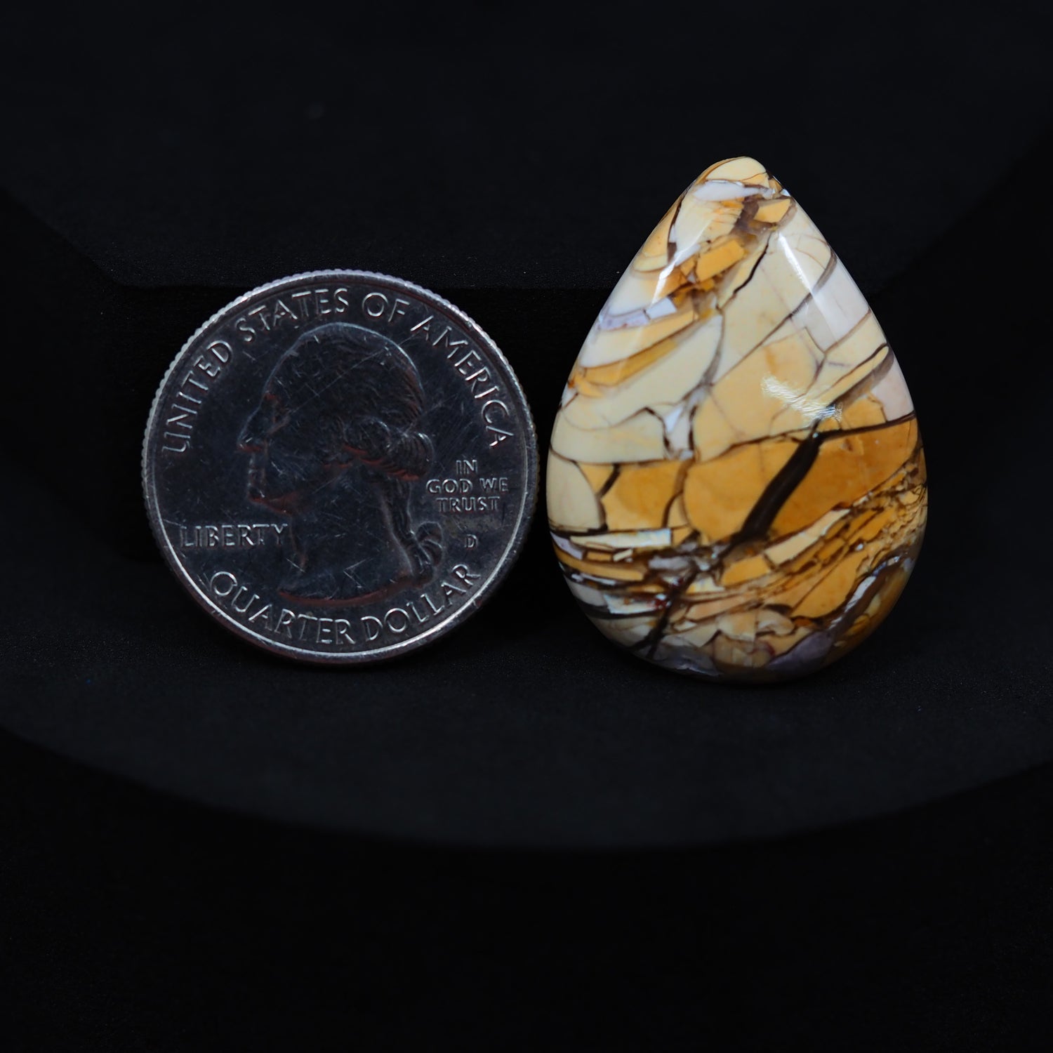 Brecciated Mookaite Cabochon 32x23mm 32ct Pear
