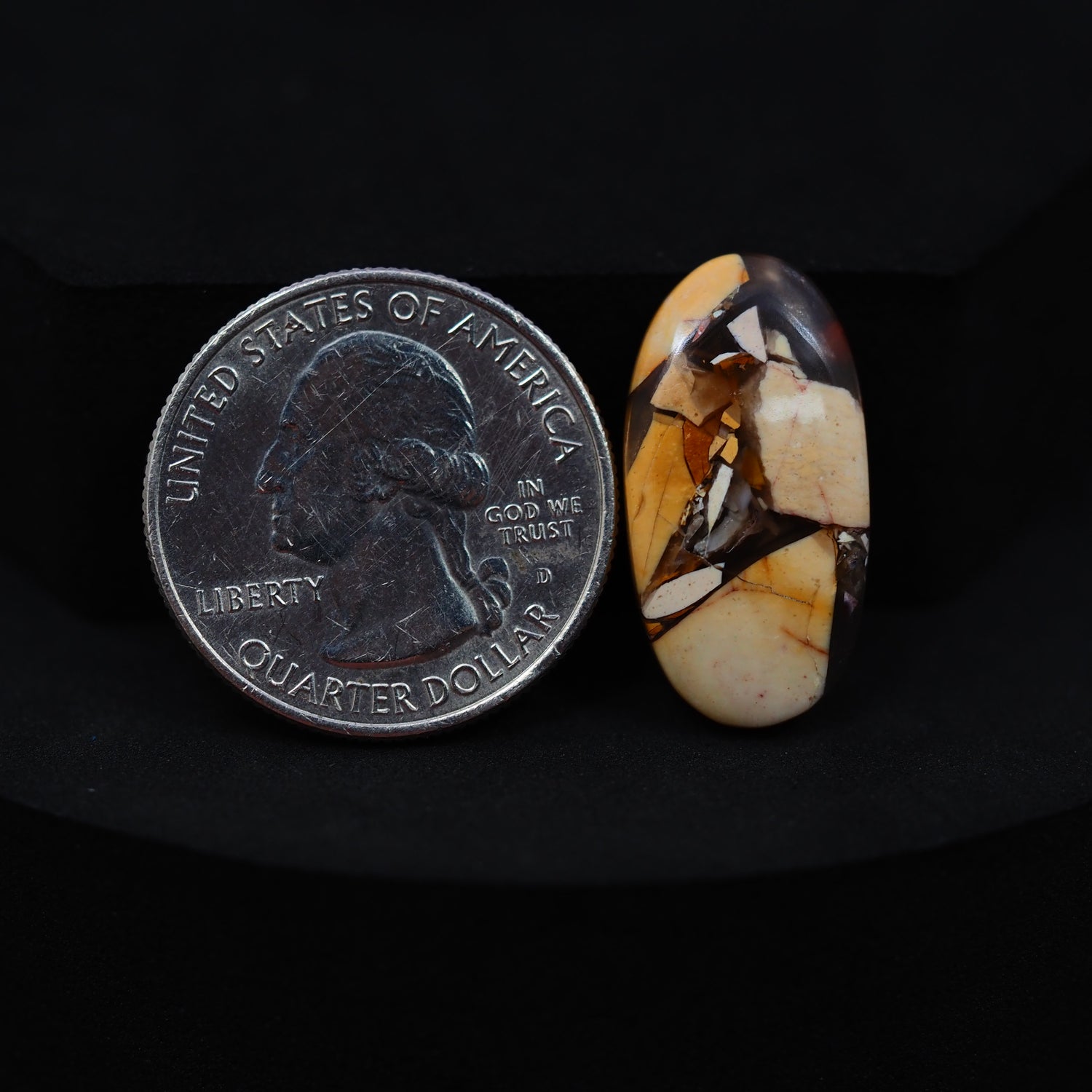 Brecciated Mookaite Cabochon 24x13mm 10ct Oval