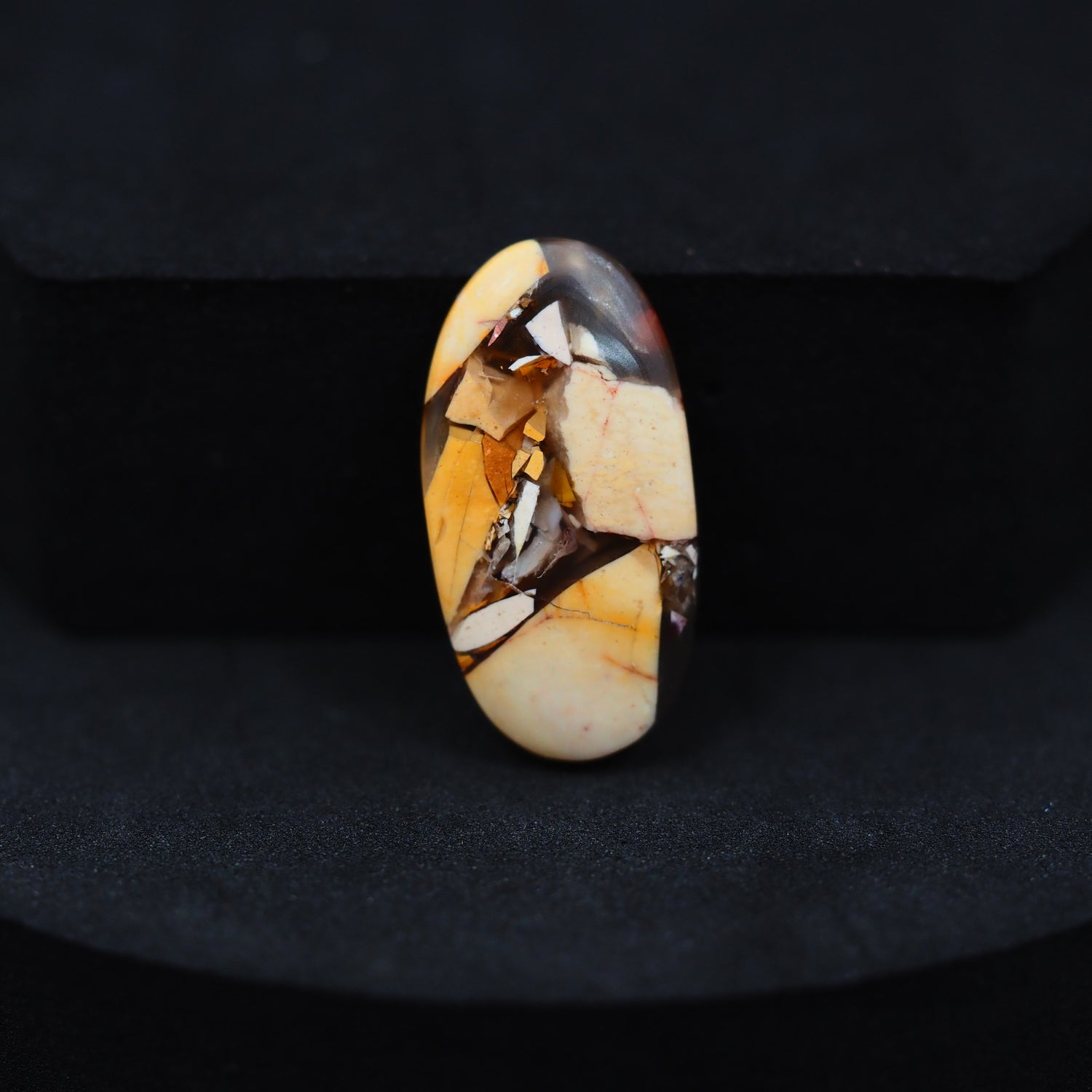 Brecciated Mookaite Cabochon 24x13mm 10ct Oval