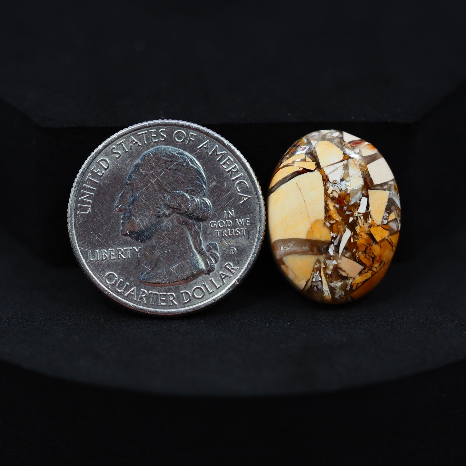 Brecciated Mookaite Cabochon 21x17mm 13ct Oval