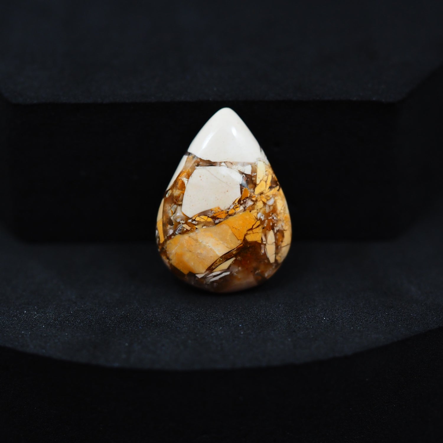 Brecciated Mookaite Cabochon 22x16mm 9.5ct Pear