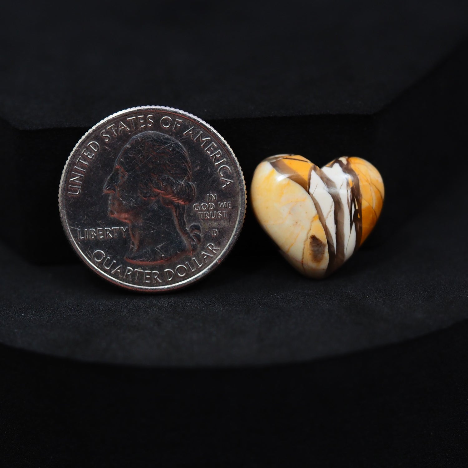 Brecciated Mookaite Cabochon 16x17mm 8.5ct Heart