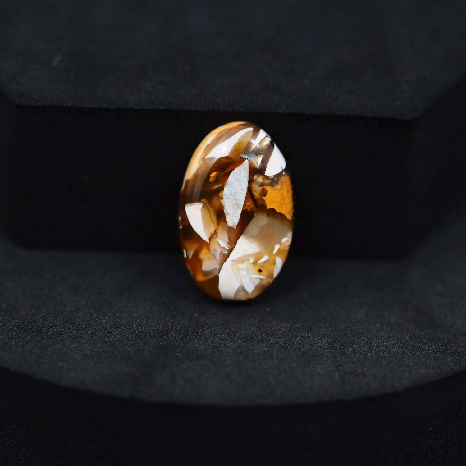 Brecciated Mookaite oval cabochon 11ct flat back ready to set Pedra Gems