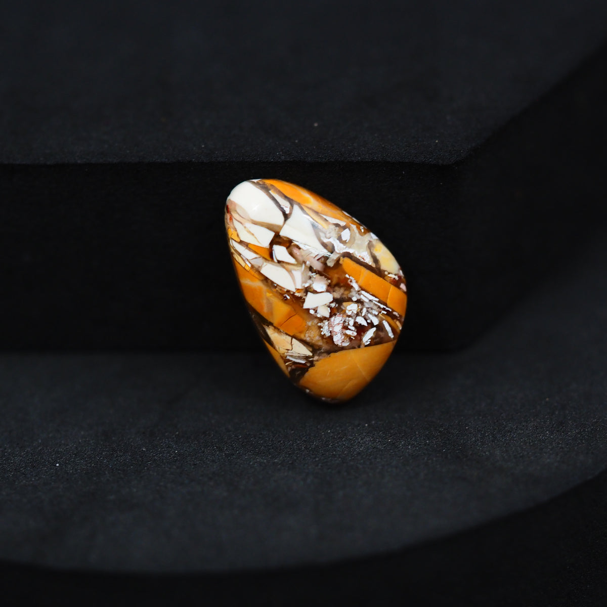 Brecciated Mookaite freeform cabochon 9.5ct flat back ready to set Pedra Gems