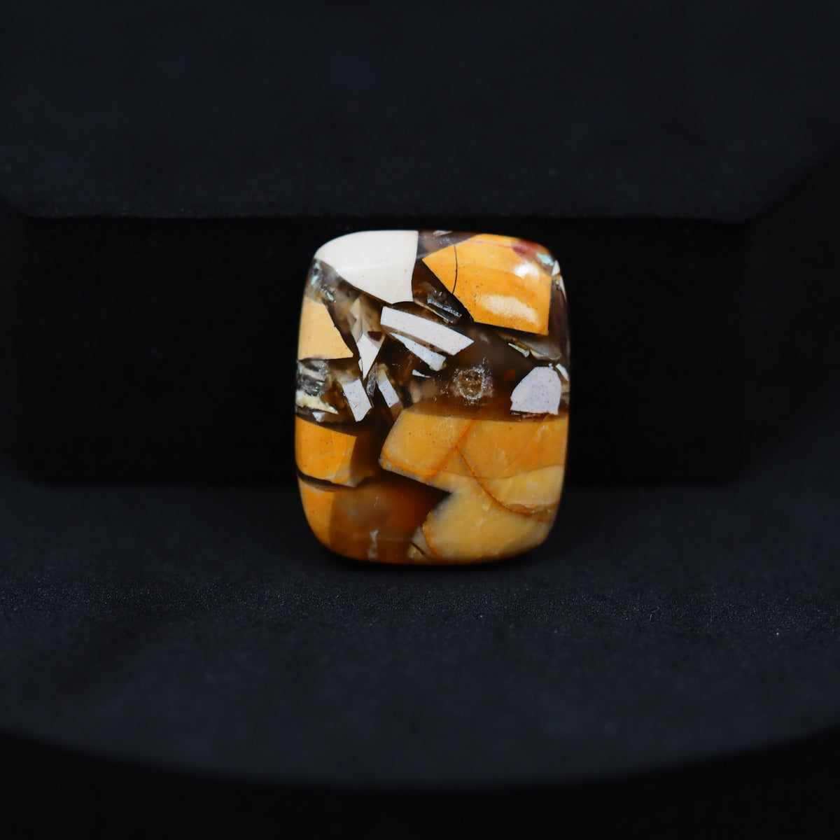 Brecciated Mookaite cushion cabochon 13ct flat back ready to set Pedra Gems