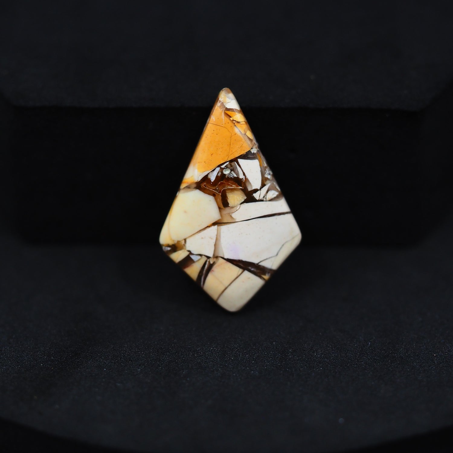 Brecciated Mookaite kite cabochon 9ct flat back ready to set Pedra Gems