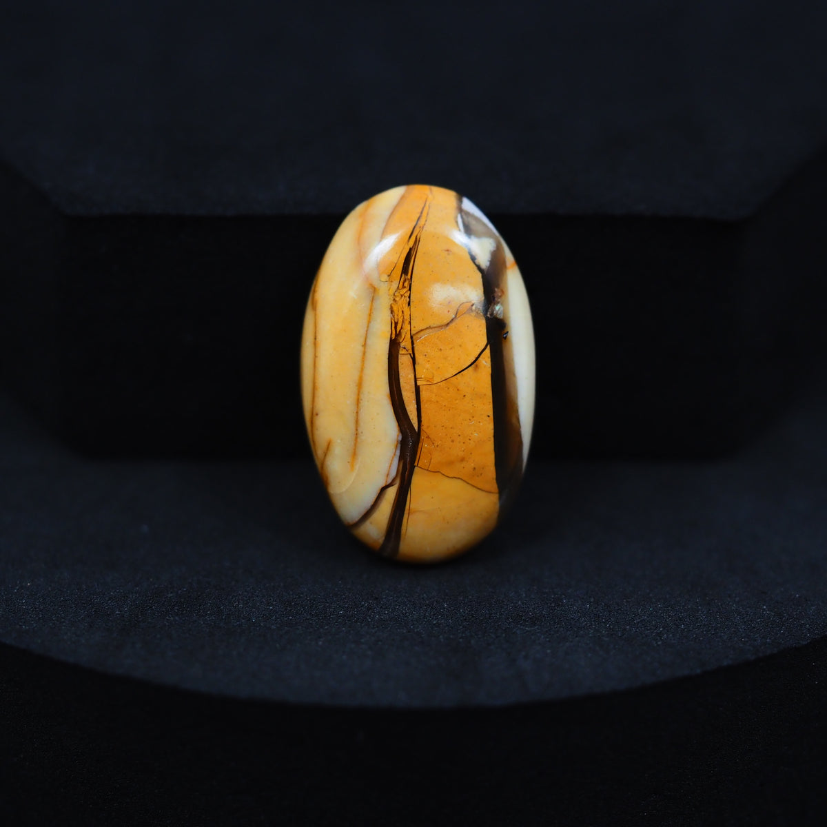 Brecciated Mookaite cushion cabochon 14.5ct flat back ready to set Pedra Gems