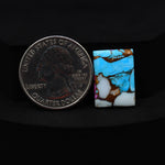 Natural Cotton Candy Turquoise Rectangle Cabochon 18x13x3mm 10.5ct - Blue, White & Pink Composite - Pedra Gems