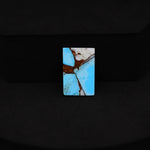 Natural Cotton Candy Turquoise Rectangle Cabochon 16x11x3mm 6ct - White, Pink & Blue Composite - Pedra Gems