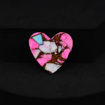 Natural Cotton Candy Turquoise Heart Cabochon 20x21x4mm 14.5ct - Blue, Pink & White Composite - Pedra Gems