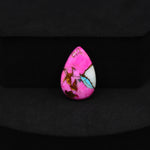 Natural Cotton Candy Turquoise Pear Cabochon 17x11x3mm 5.5ct - Pink & Blue Composite - Pedra Gems