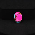 Natural Cotton Candy Turquoise Oval Cabochon 16x12x3mm 5.4ct - Blue, White & Pink Composite - Pedra Gems