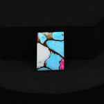 Natural Cotton Candy Turquoise Rectangle Cabochon 19x13x3mm 9ct - Pink & Blue Composite - Pedra Gems