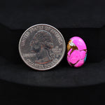 Natural Cotton Candy Turquoise Oval Cabochon 16x11x3mm 5.5ct - Pink & Blue Composite - Pedra Gems