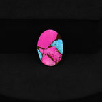 Natural Cotton Candy Turquoise Oval Cabochon 16x11x3mm 5.5ct - Pink & Blue Composite - Pedra Gems