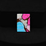 Natural Cotton Candy Turquoise Rectangle Cabochon 19x14x4mm 10ct - Pink, White & Blue Composite - Pedra Gems
