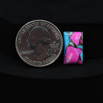 Natural Cotton Candy Turquoise 16x10x4mm Square Cabochon 7.5ct - Pink & Blue Composite - Pedra Gems