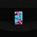 Natural Cotton Candy Turquoise 16x10x4mm Square Cabochon 7.5ct - Pink & Blue Composite - Pedra Gems