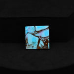 Natural Cotton Candy Turquoise 16x15x4mm Square Cabochon 11ct - Blue, White & Pink Composite - Pedra Gems