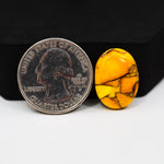 Natural Honey Dahlia Turquoise Oval Cabochon 19x14mm 11ct - Honey Gold - Pedra Gems