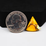 Natural Honey Dahlia Turquoise Trillion Cabochon 17x15mm 8.5ct - Honey Gold - Pedra Gems