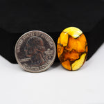 Natural Honey Dahlia Turquoise Oval Cabochon 25x18mm 16.5ct - Honey Gold - Pedra Gems