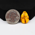 Natural Honey Dahlia Turquoise Pear Cabochon 20x13mm 11ct - Honey Gold - Pedra Gems