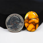 Natural Honey Dahlia Turquoise Oval Cabochon 27x19mm 21ct - Honey Gold - Pedra Gems