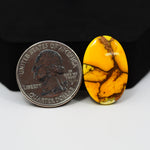 Natural Honey Dahlia Turquoise Oval Cabochon 25x16mm 14ct - Honey Gold - Pedra Gems