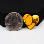 Natural Honey Dahlia Turquoise Heart Cabochon 20x21mm 13ct - Honey Gold - Pedra Gems