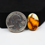 Natural Honey Dahlia Turquoise Oval Cabochon 20x13mm 9ct - Honey Gold - Pedra Gems