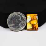 Natural Honey Dahlia Turquoise Rectangle Cabochon 20x14mm 13ct - Honey Gold - Pedra Gems