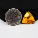 Natural Honey Dahlia Turquoise Trillion Cabochon 18x18mm 11.5ct - Honey Gold - Pedra Gems
