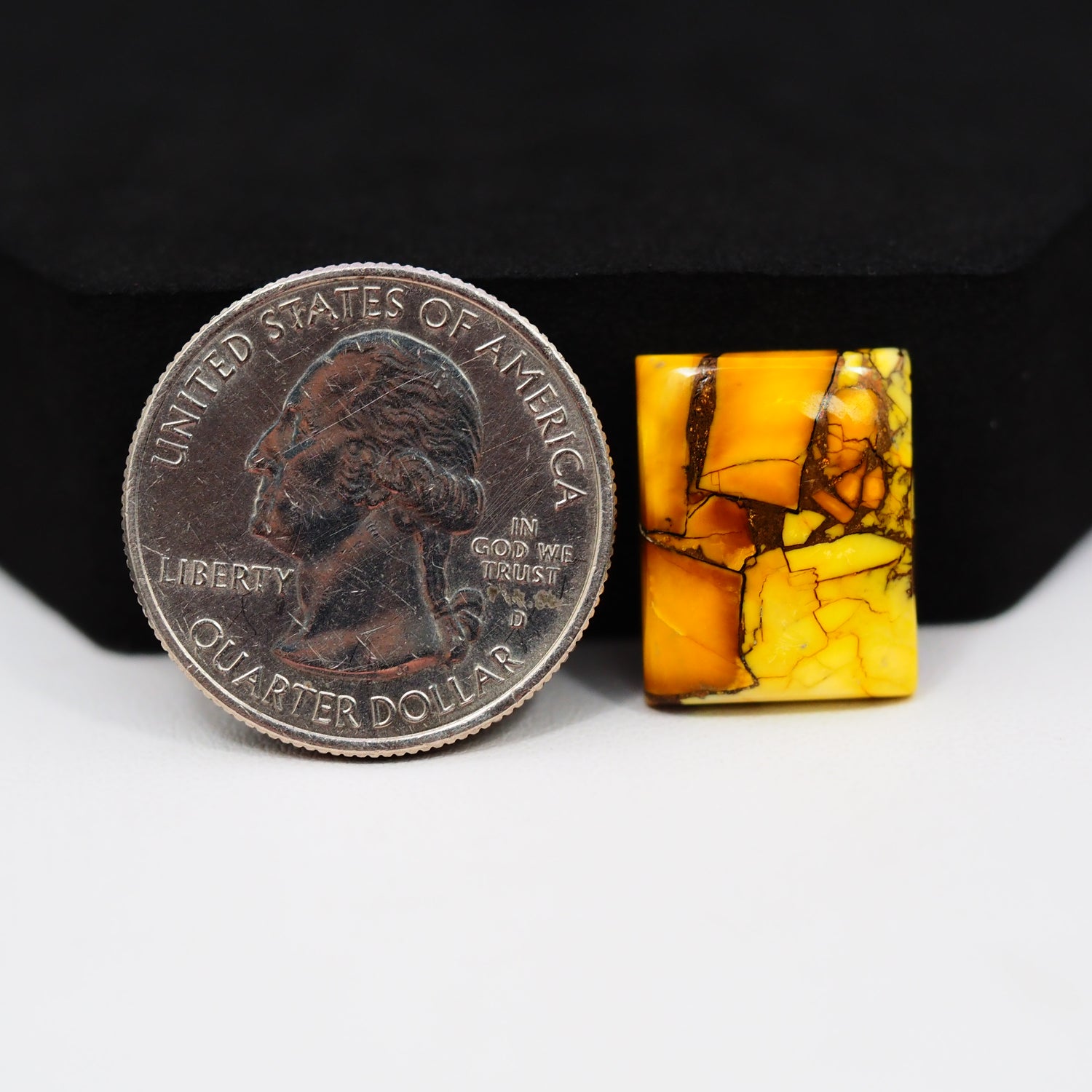 Natural Honey Dahlia Turquoise Square Cabochon 17x13mm 12ct - Honey Gold - Pedra Gems