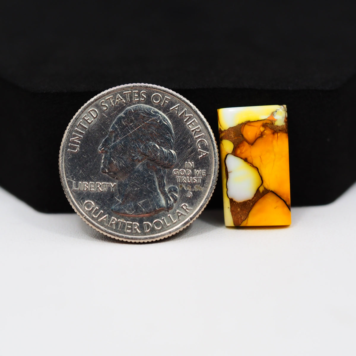 Natural Honey Dahlia Turquoise Rectangle Cabochon 18x10mm 8.5ct - Honey Gold - Pedra Gems