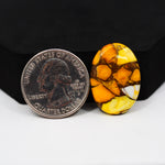 Natural Honey Dahlia Turquoise Oval Cabochon 25x17mm 16.5ct - Honey Gold - Pedra Gems