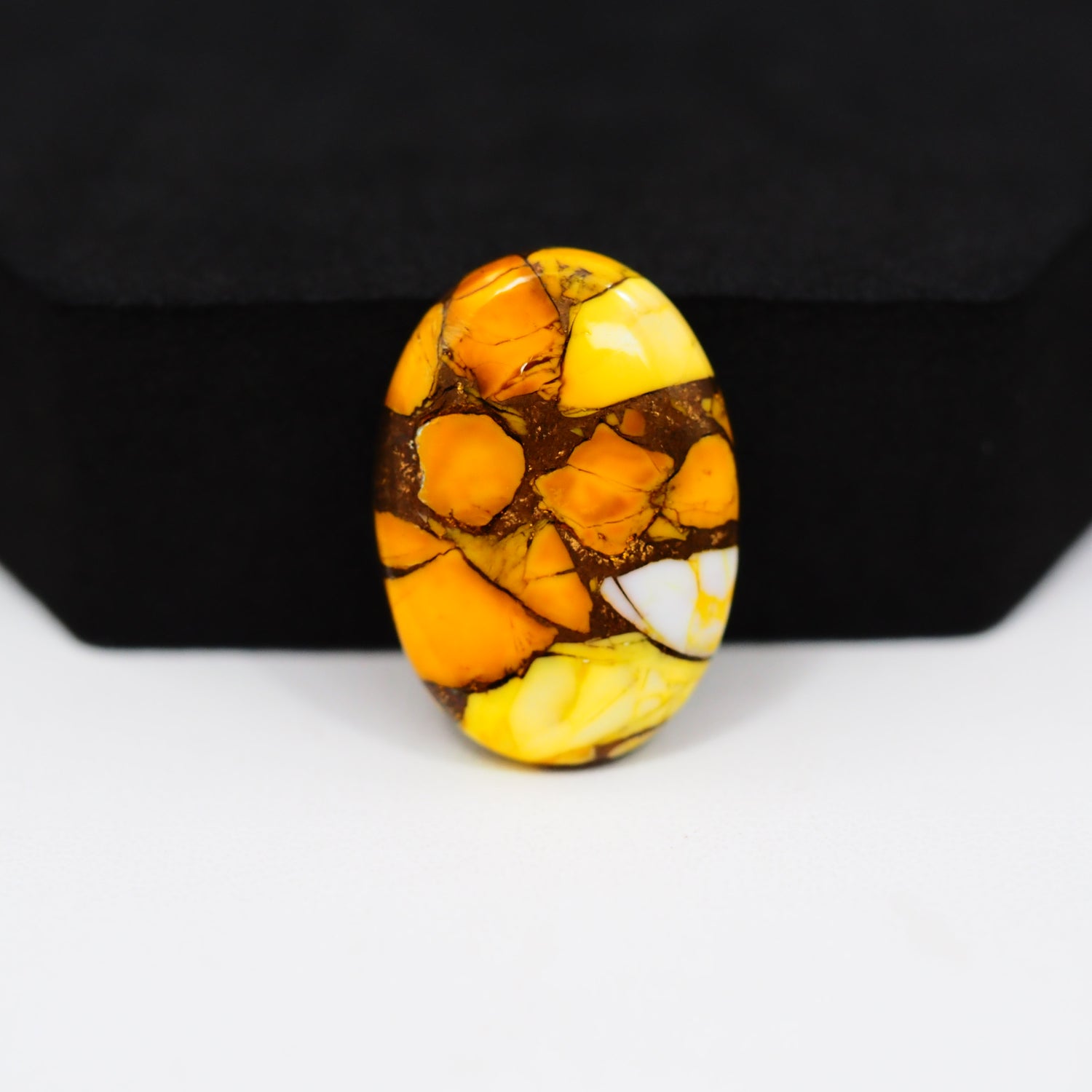 Honey Dahlia Cabochon 25x17mm 16.5ct Oval