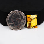 Natural Honey Dahlia Turquoise Rectangle Cabochon 16x13mm 10ct - Honey Gold - Pedra Gems