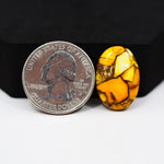 Natural Honey Dahlia Turquoise Oval Cabochon 21x14mm 12ct - Honey Gold - Pedra Gems