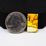 Natural Honey Dahlia Turquoise Rectangle Cabochon 20x12mm 13ct - Honey Gold - Pedra Gems