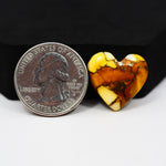 Natural Honey Dahlia Turquoise Heart Cabochon 19x20mm 13.5ct - Honey Gold - Pedra Gems