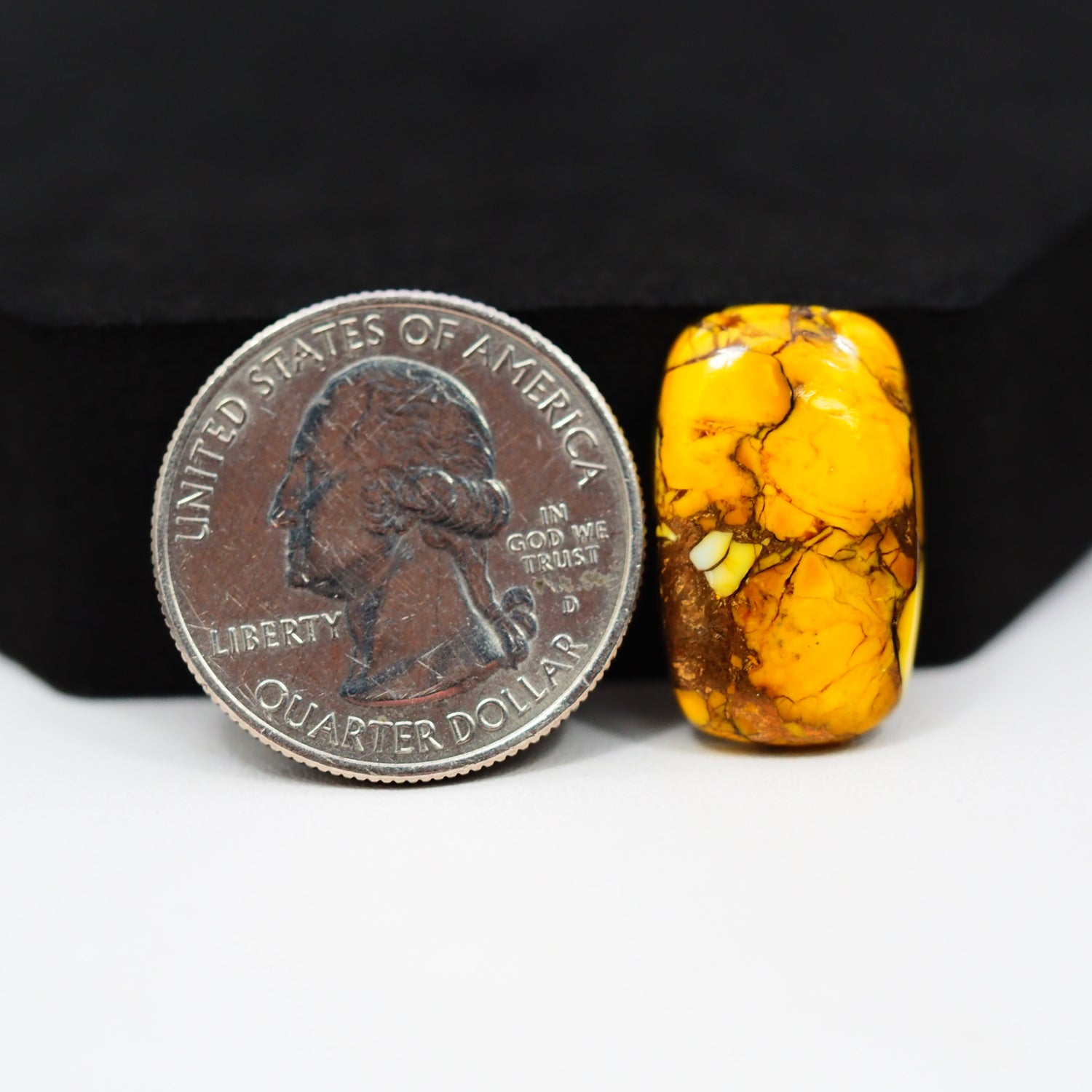 Natural Honey Dahlia Turquoise Rectangle Cabochon 22x13mm 12.5ct - Honey Gold - Pedra Gems