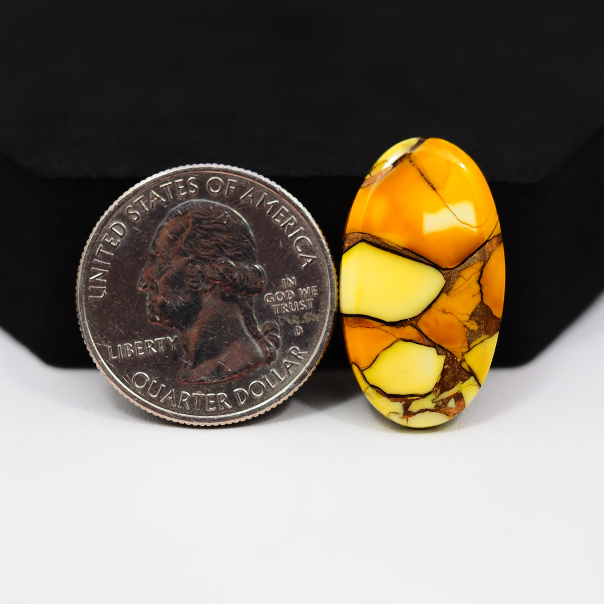 Natural Honey Dahlia Oval Cabochon 27x15mm 16ct - Honey Gold - Pedra Gems