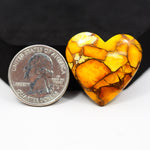 Natural Honey Dahlia Heart Cabochon 30x19mm 40.5ct - Honey Gold - Pedra Gems
