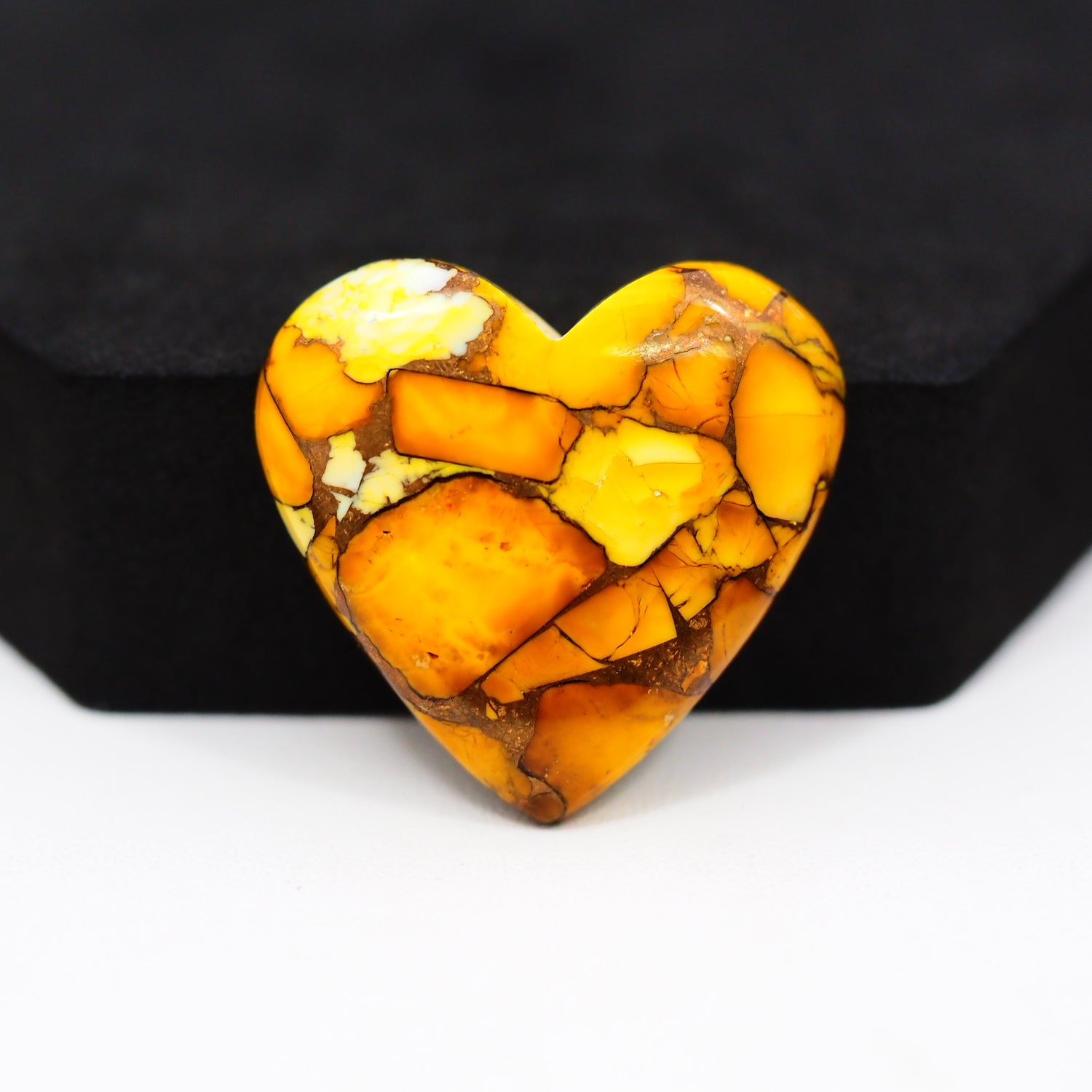 Honey Dahlia Cabochon 30x19mm 40.5ct Heart