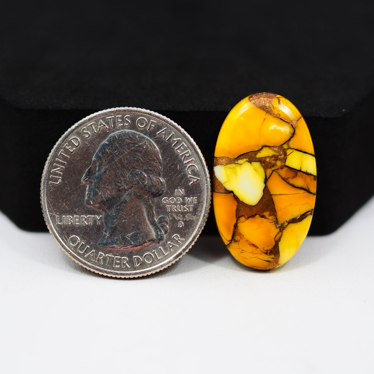 Natural Honey Dahlia Oval Cabochon 25x15mm 14.5ct - Honey Gold - Pedra Gems