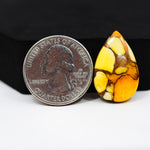 Natural Honey Dahlia Pear Cabochon 24x15mm 15ct - Honey Gold - Pedra Gems