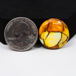 Natural Honey Dahlia Round Cabochon 22x22mm 17ct - Honey Gold - Pedra Gems