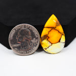 Natural Honey Dahlia Pear Cabochon 30x29mm 24.5ct - Honey Gold - Pedra Gems